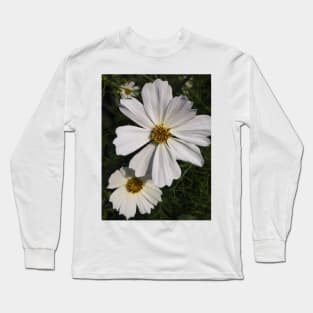 White Cosmos Flowers Long Sleeve T-Shirt